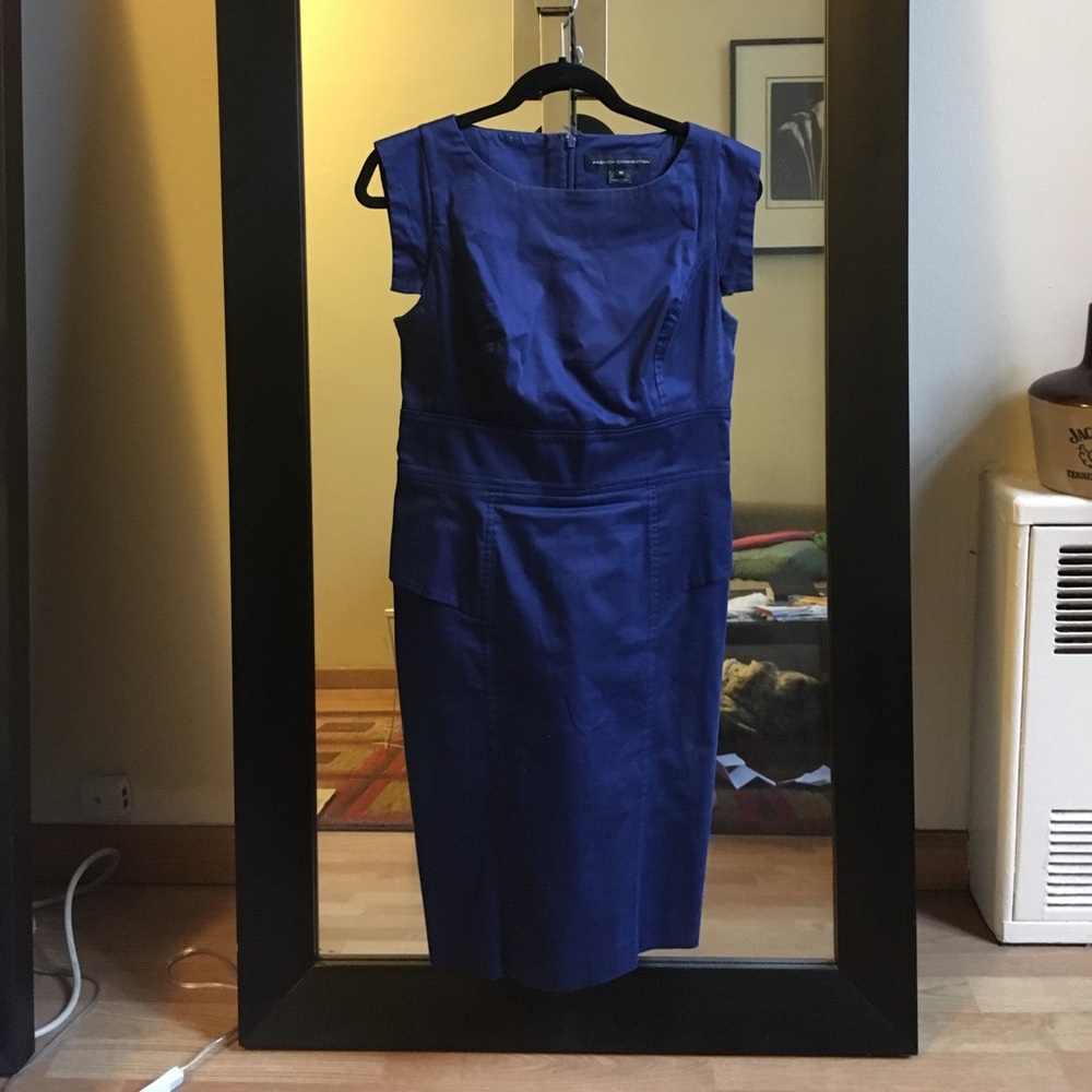 French connection blue pencil dress